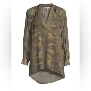 Joie Camo Rinah Tunic Blouse in Fatigue
